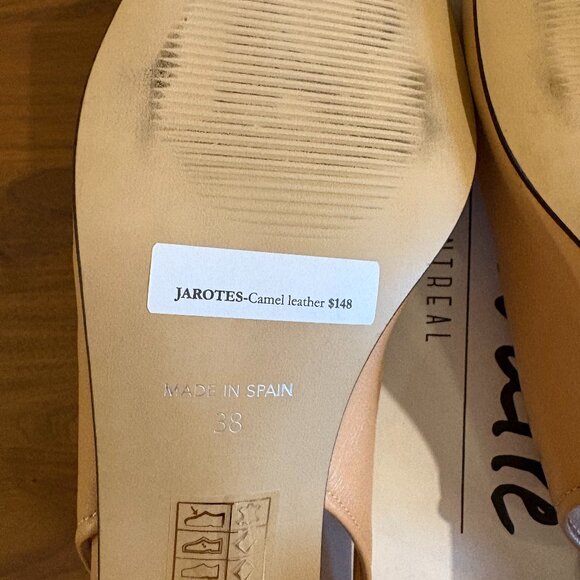 L’INTERVALLE Jarotes 38 camel slingback NWT - Picture 10 of 12